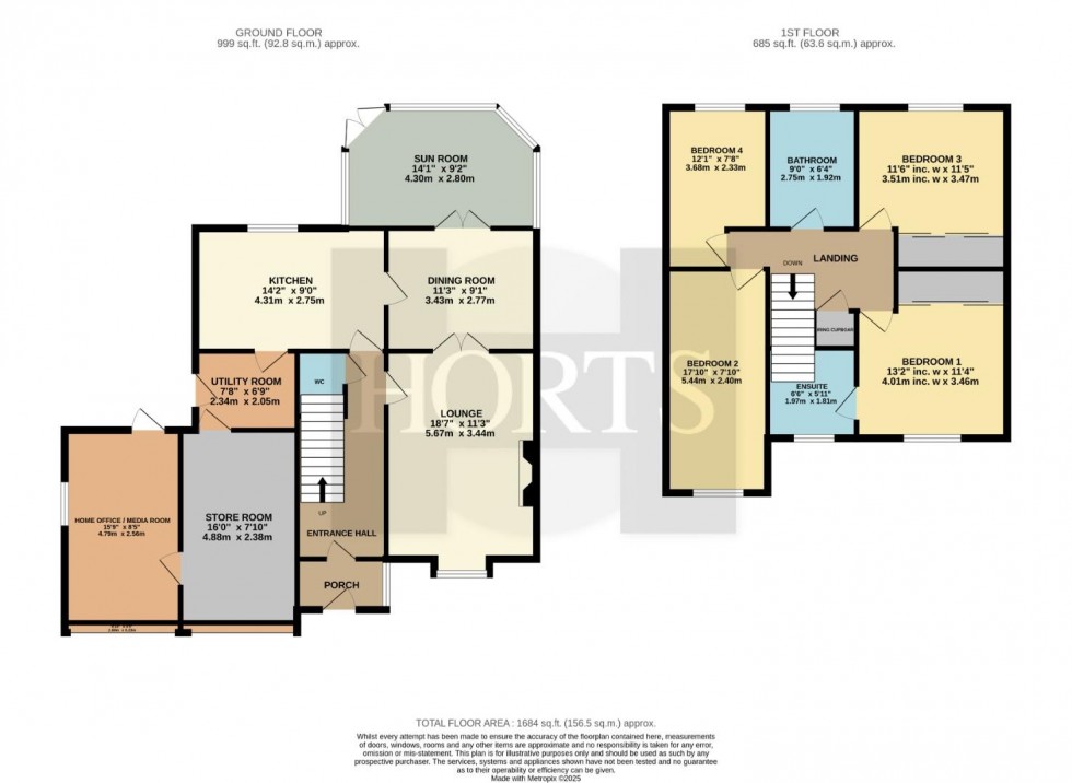 Floorplan for Olympia Close, East Hunsbury