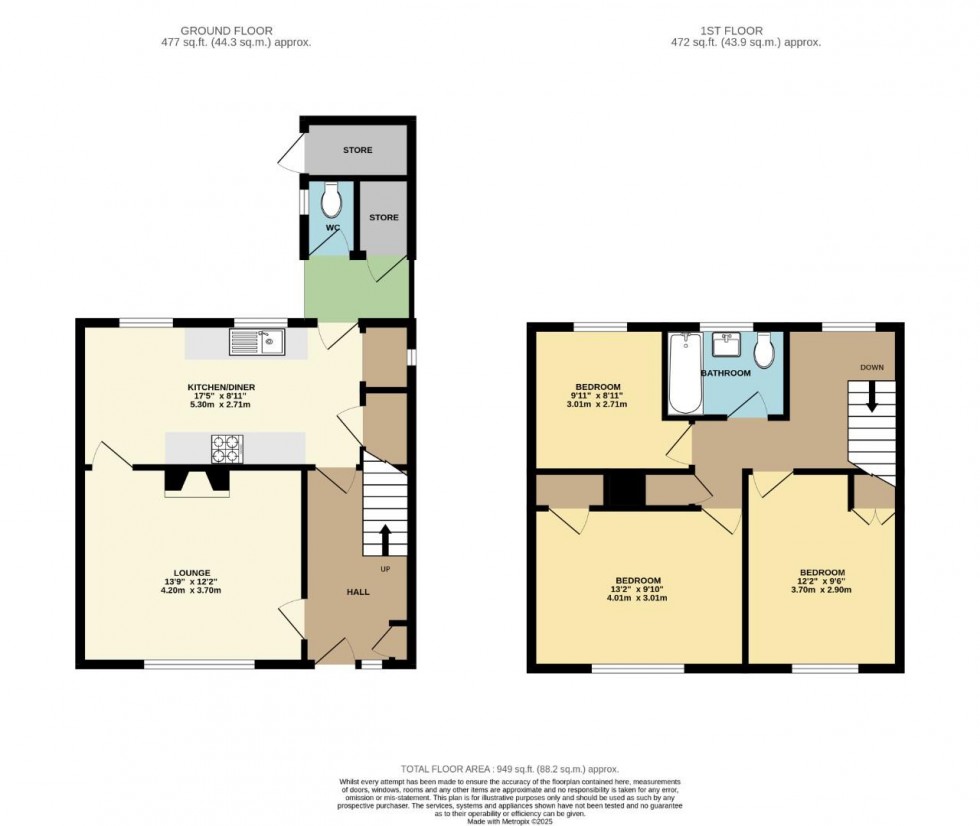 Floorplan for Fosterd Road, Newbold, Rugby