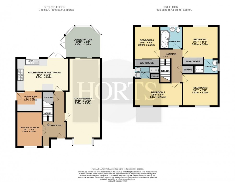 Floorplan for Longmeadow, Wootton Fields, Northampton